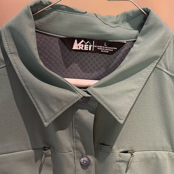 REI SAGE Blue Hiking Shirt Large - Picture 6 of 12